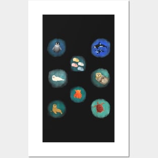 Sea Life 1 - Watercolor Print Posters and Art